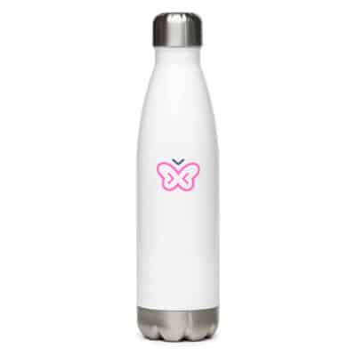 Mariposa - Stainless Steel Water Bottle - White